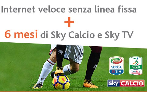 Abbonamento Linkem e 6 mesi gratis di Sky Calcio e TV: i dettagli della promo