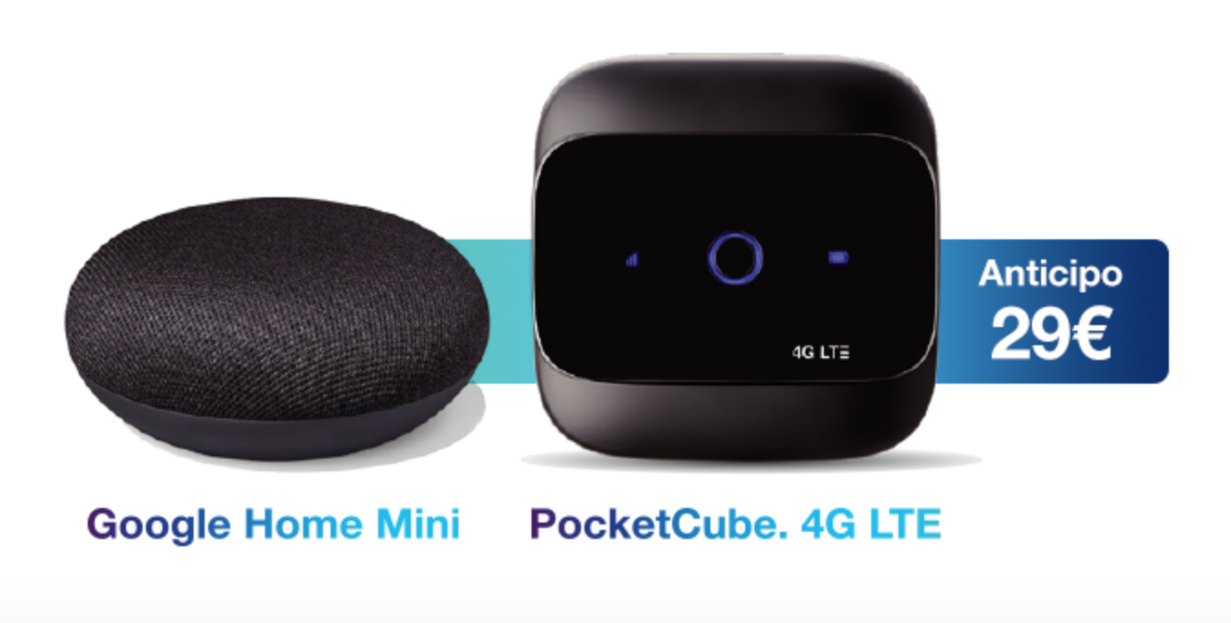 Offerta Internet Tre con Google Home Mini da 10€ al mese: 3Cube Pack Offerta Internet Tre con Google Home Mini da 10€ al mese: 3Cube Pack