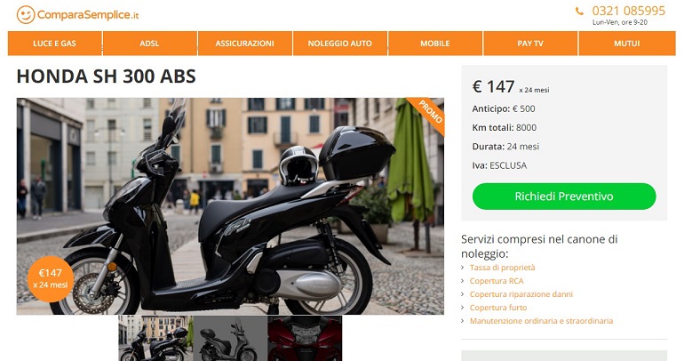 Novembre 2018 – Offerte di noleggio lungo termine moto e scooter