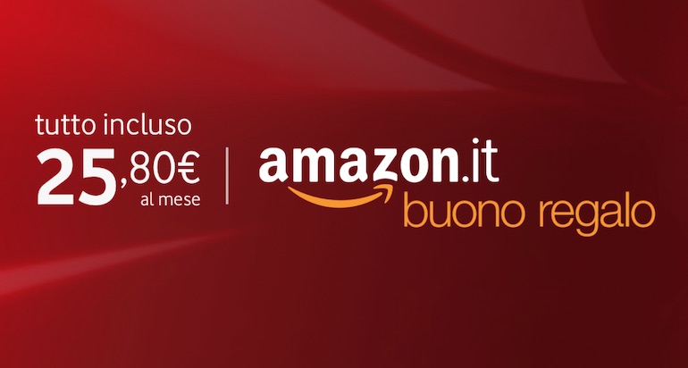 Buono Amazon in regalo con le tariffe Fibra Vodafone fino a domani
