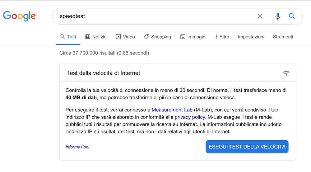 Come Faccio A Vedere La Velocità Della Mia Connessione