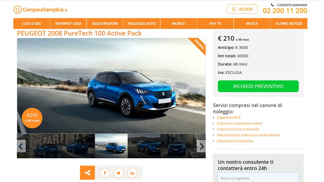 Offerte noleggio lungo termine luglio 2021