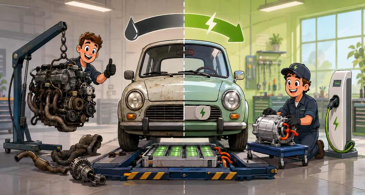 Convertire auto a benzina in elettrica: è possibile?